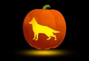 german shepherd pumpkin stencil 