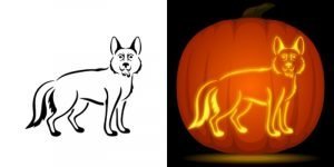 german shepherd pumpkin stencil free