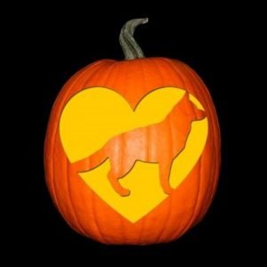 german shepherd pumpkin stencil