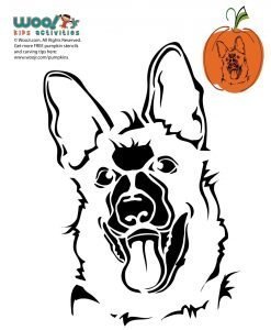 german shepherd pumpkin stencil free