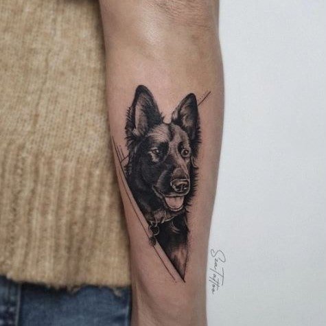 german shepherd tattoo