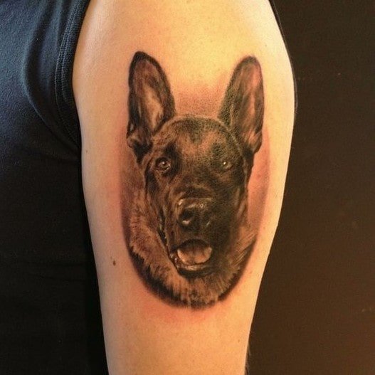 german shepherd tattoo idea